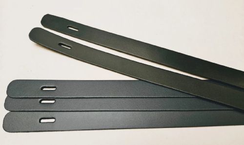 Pack of 10 Leather Straps/Collars/Choker Blanks with Holes 24 x 1 (Black)